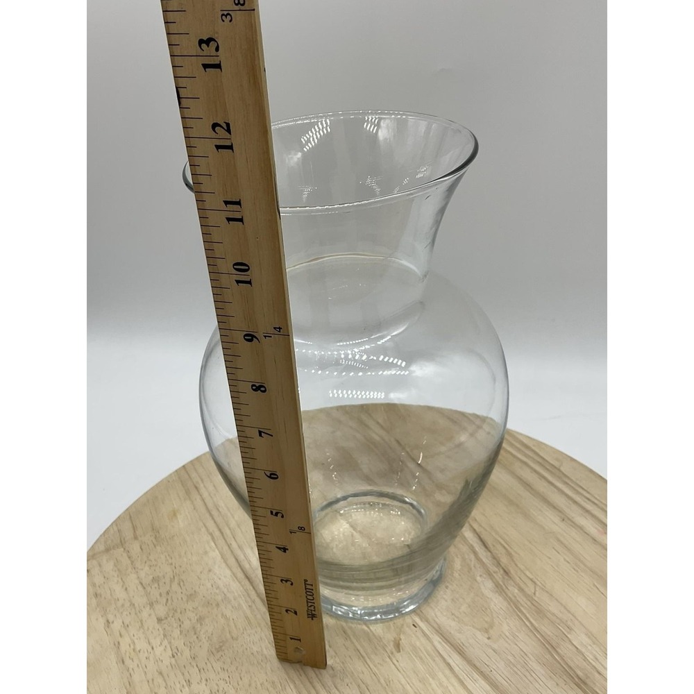 Clear Glass Flower Vase Bulb Shape Large Centerpiece Tabletop Decor Home - Picture 6 of 8